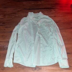 ariat button up, blue, fancy, size medium